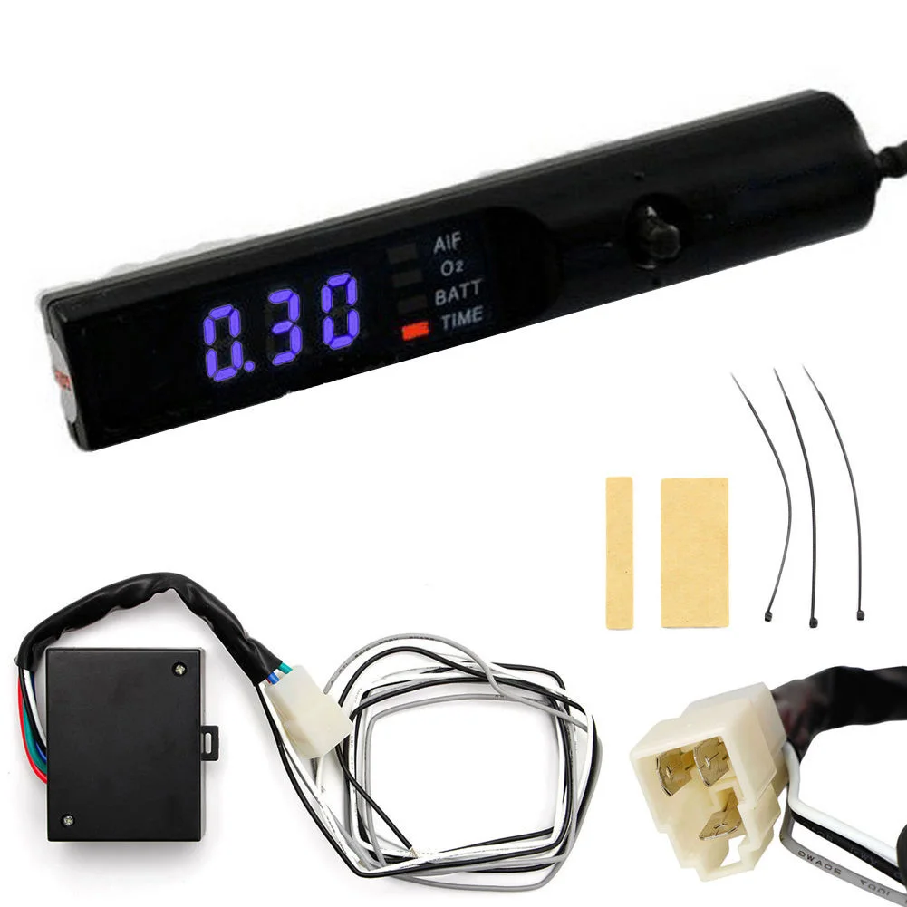 Auto Turbo Display Timer Unit Per Na Turbo Black Pen Control Blue Led Unit 12V Blue Retroilluminazione Motori Parti Del Motore Turbocompressore