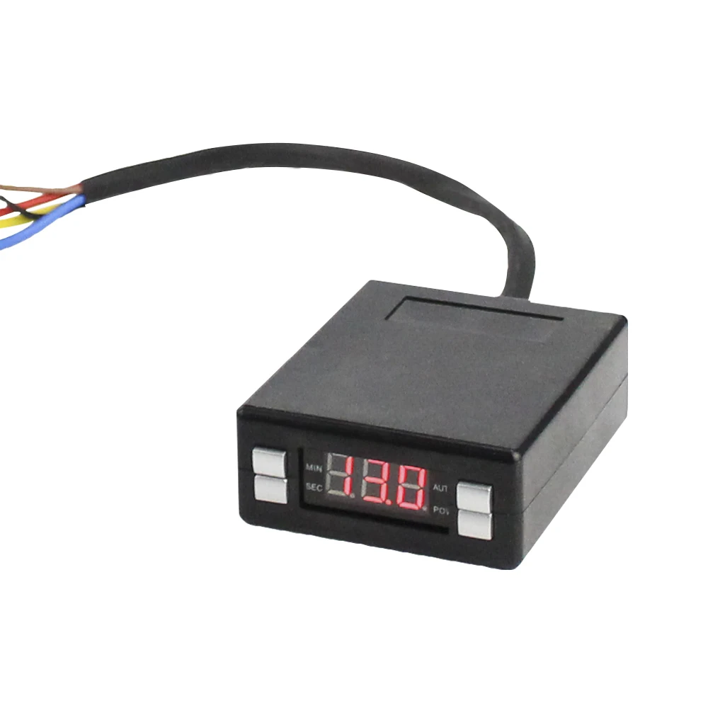 1New Turbo Timer Universal 12V Mini Box Style Car Turbo Timer Colore Nero Led Rosso Display Digitale Turbo Timer
