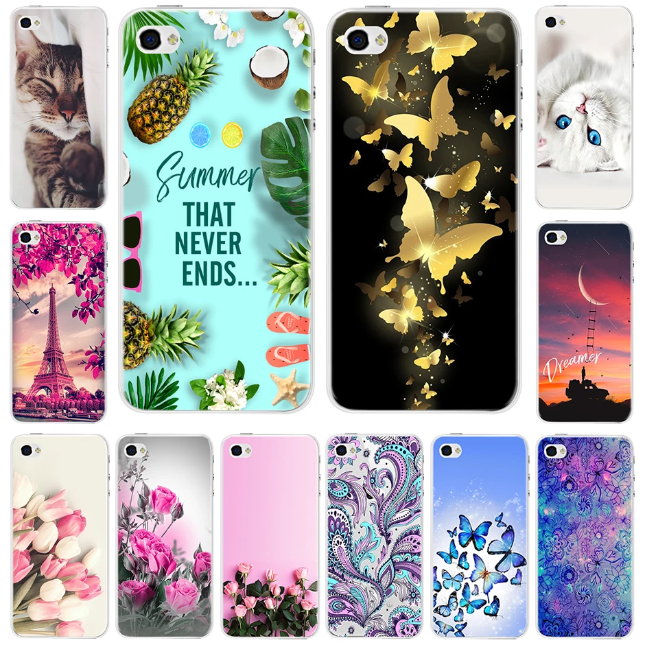 Custodia Dipinta Di Moda Per Apple Iphone 4S 4 Custodia Cover Cover Posteriore In Silicone Simpatico Cartone Animato Per Iphone 4S 4S 5 Se 6S Custodia