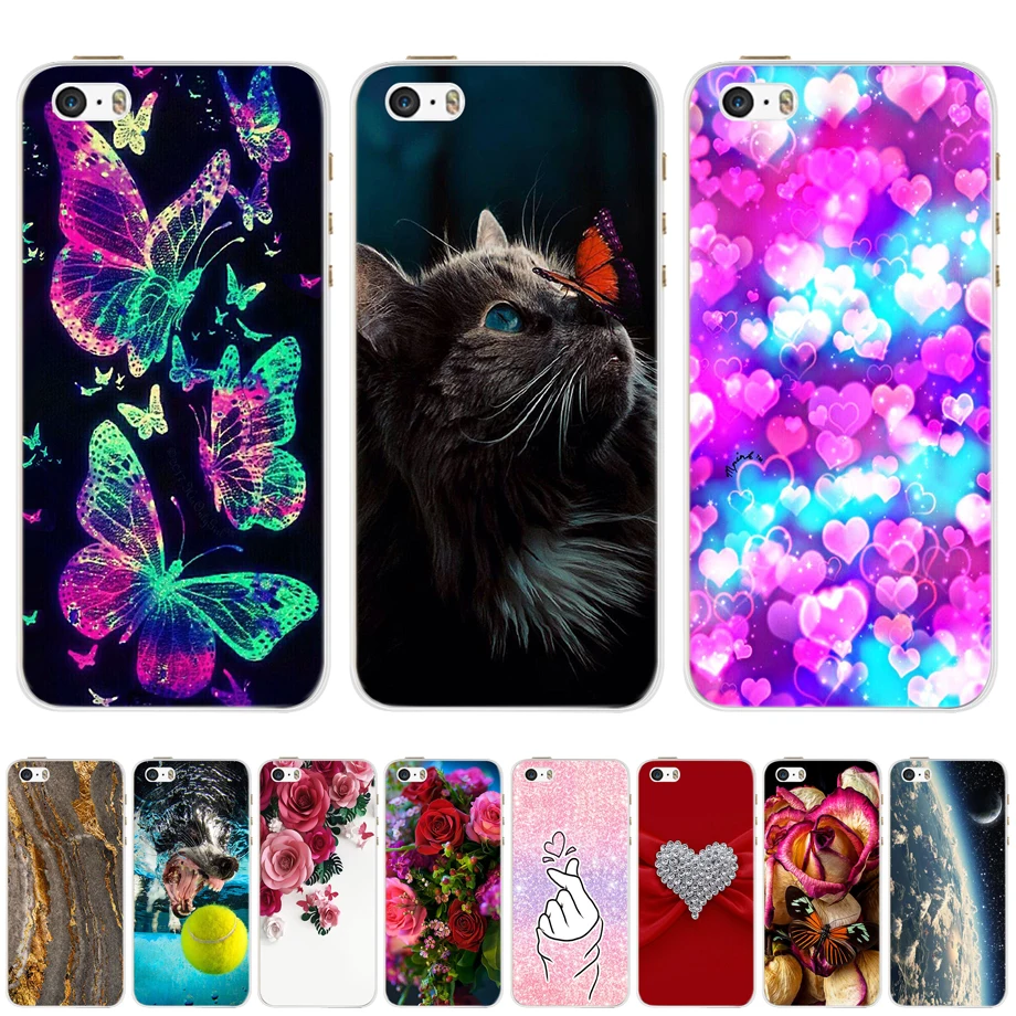 Per Iphone 5 5 S Se Iphone5S Caso Per Iphone 5 5S Caso Cassa Del Silicone Sveglio Per Il Iphone Se Della Copertura Del Respingente Per Iphone 5 5S 5Se