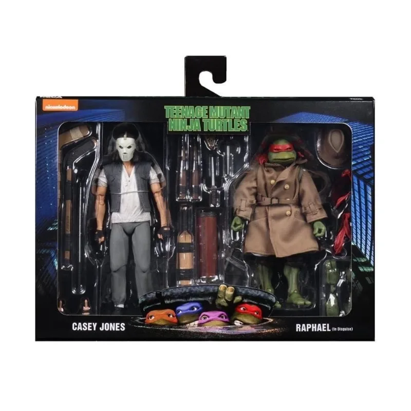 Neca Teenage Mutant Ninja Turtles Action Figures Cases Jones E Trench Coat Raphael Movie Version 7-Inch Doll Model Toy Gift