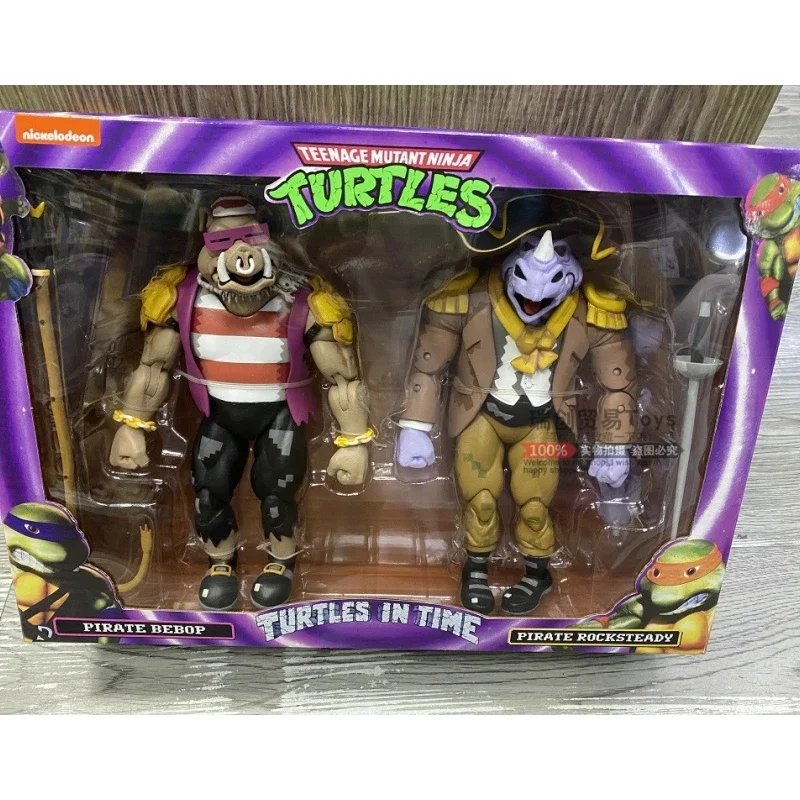 Neca 2017 Sdcc Limited Rocksteady Bebop Action Figures Film Teenage Mutant Ninja Turtles Anime Figure 16Cm Pvc Collectble Gifts
