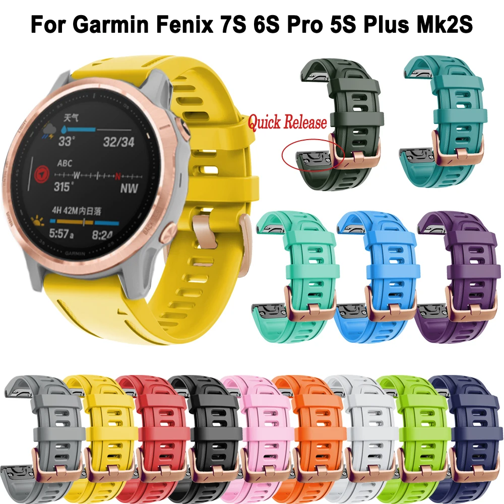 20Mm Silicones Sport Quick Release Watch Correa Compatibile Per Garmin Fenix 6S 6S Pro 5S 5S Plus Bracciale Smart Wristband Strap