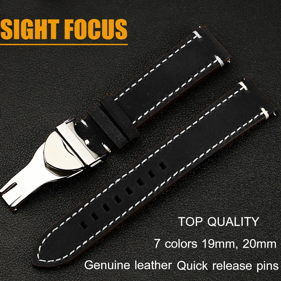 Cinturino Per Orologio In Pelle Vintage Da 19Mm 20Mm Per Cinturino Tudor Prince/Gmt/Chrono/P01/Ranger/Pelagos/Black Pay 58 Watch Band