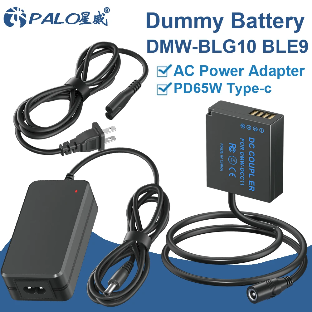 Dmw-Blg10 Ble9 Batteria Fittizia Dmw-Dcc11 Accoppiatore Cc Per Panasonic Lumix Fmarkii Dmc Gf3 Gf5 Gf6 Gx5 Gx7 Gx85 Dc-Tz202 Tz220 Tz200