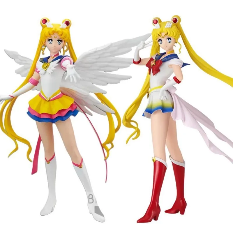 Anime 25Cm Sailor Moon Figure Tsukino Usagi Model Dolls Sailor Glitter Glamours Action Figure Ornament Collection Regali Giocattoli