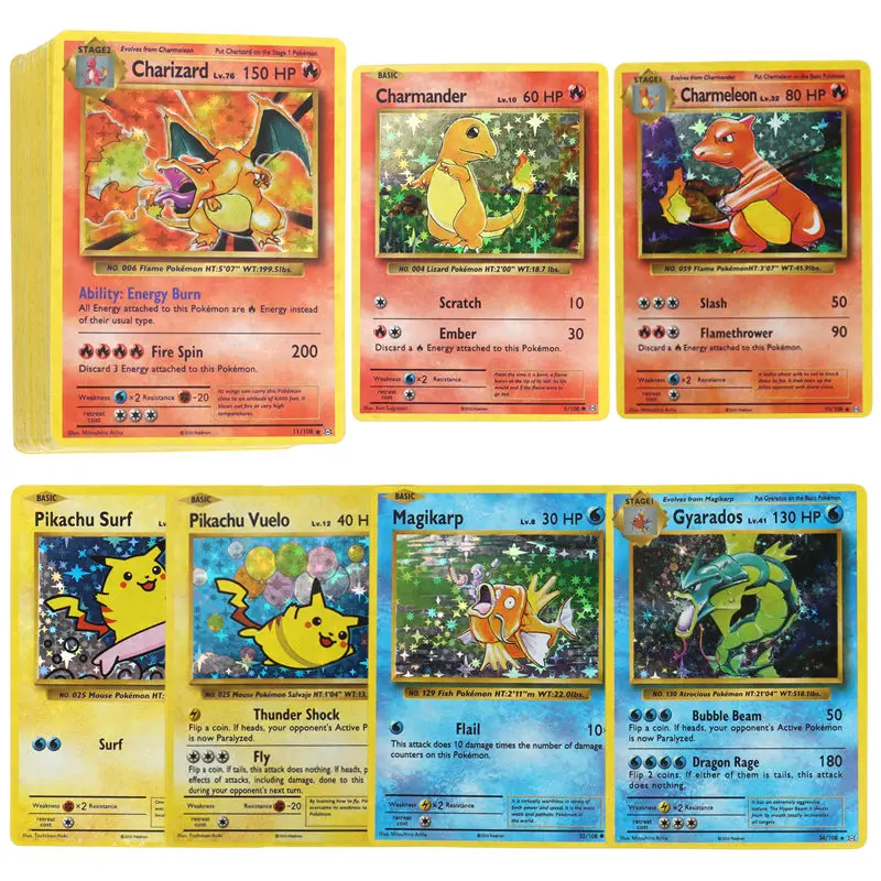 1996 1A Edizione Pokemon Foil Flash Cards Charizard Blastoise Venusaur Mewtwo Game Collection Ptcg Proxy Cards