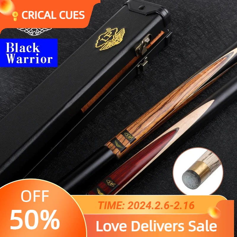 Lp Black Warrior Snooker Cue 3/4 Split Cue 10Mm Tip Ashwood Shaft Intarsio In Legno Massello Butt Quick Teeth Joint Biliardo Professionale