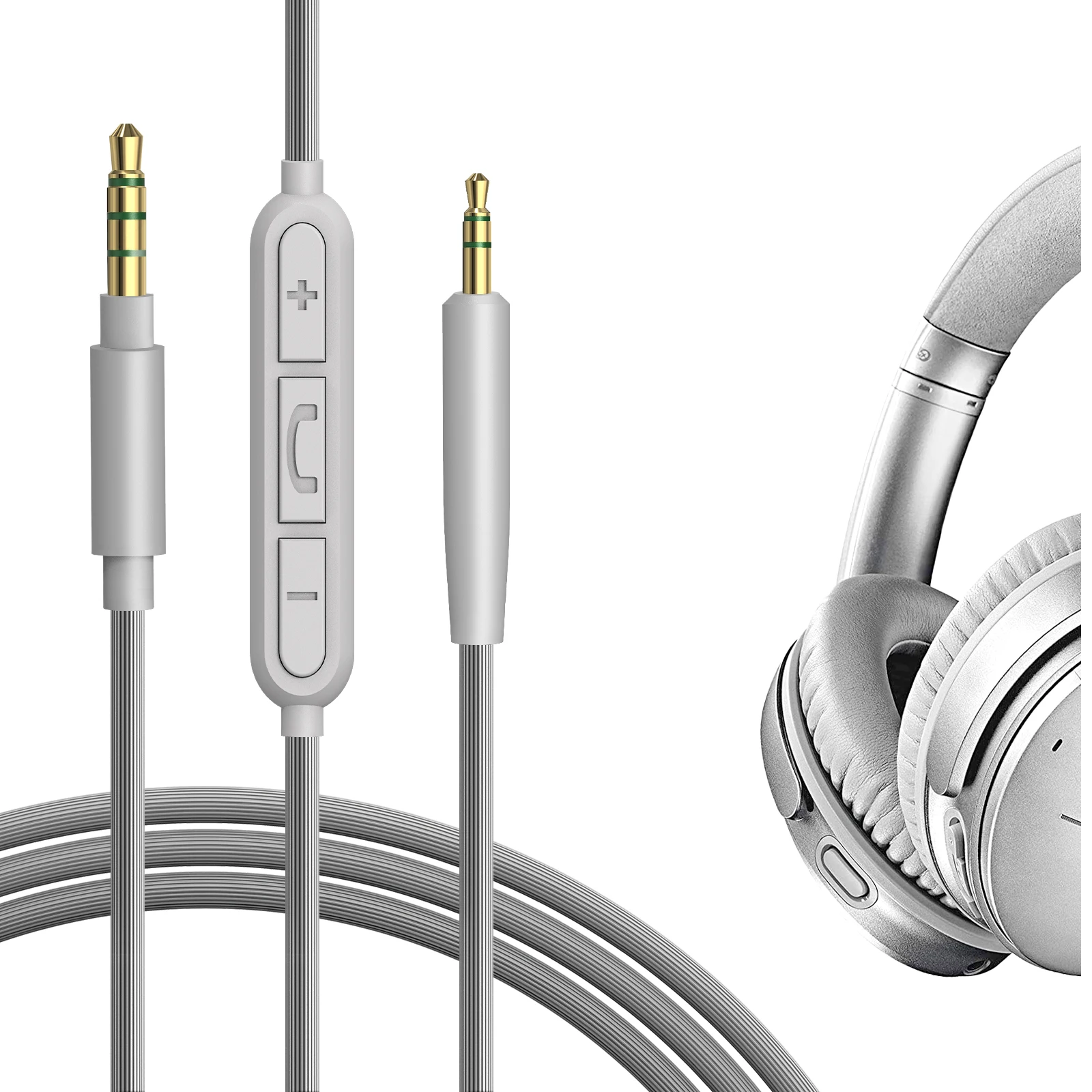 Cavo Audio Geekria Con Microfono Compatibile Con Bose Quietcomfort Se, Qc Se, Qcse, Qc 45, Qc 35 Series Ii, Qc 25, 700 Anc Cable