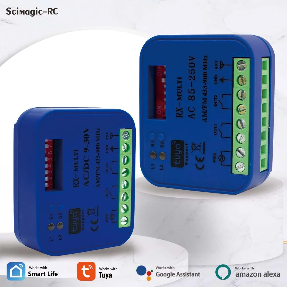 868Mhz Hormann Trasmettitore Interruttore 2 Canali Tuya Wifi Hormann Rx Multi Ricevitore Per Telecomando Cancello Porta Garage