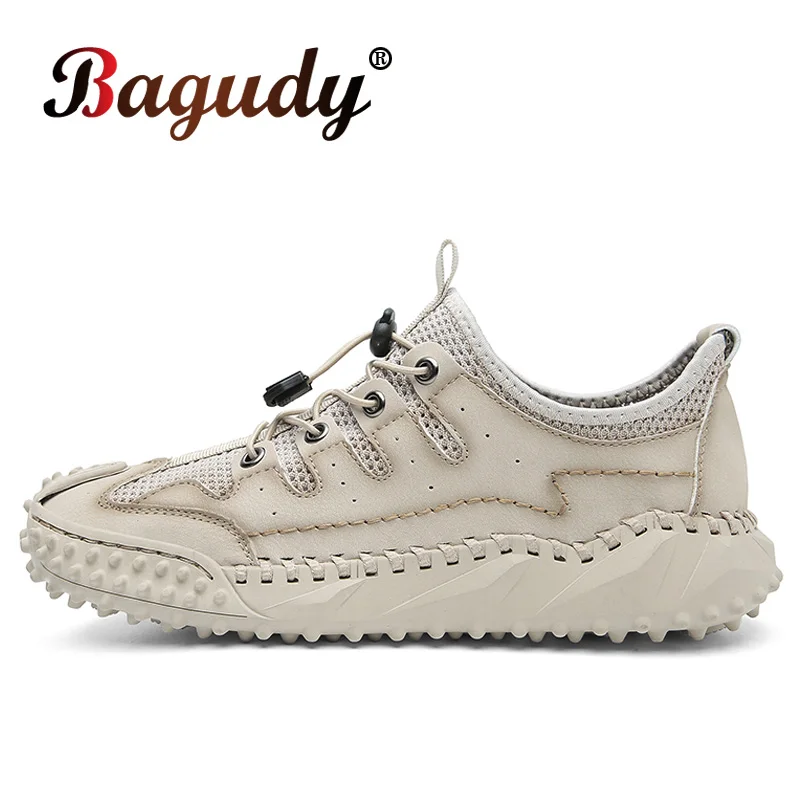 Scarpe Casual Da Uomo In Pelle Fatte A Mano Moda Estate Scarpe Da Uomo Scarpe Da Guida Mesh Comfort Hollow Antiscivolo Scarpe Da Uomo Mocassini
