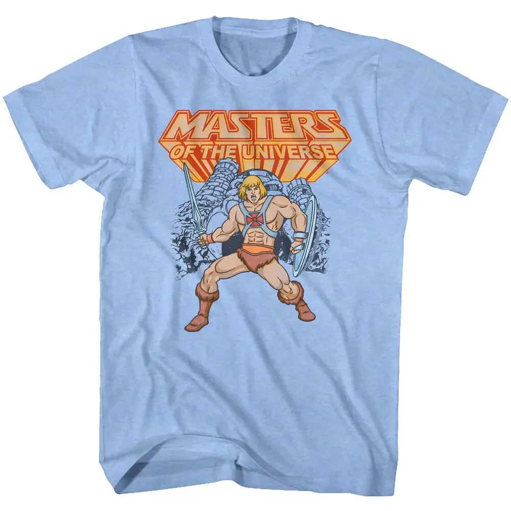 Masters Of The Universe He-Man Castle Grayskull Maglietta Da Uomo Prince Adam Sword