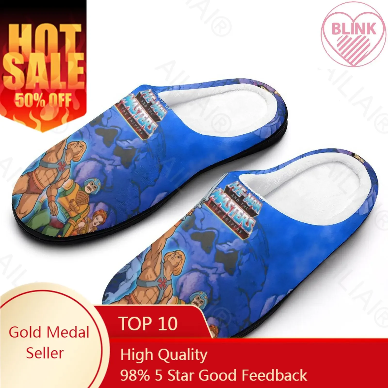 Masters Of The Universe Cartoon Skeletor He-Man Sandals Peluche Casual Keep Warm Shoes Thermal Mens Womens Slipper Have Softcott