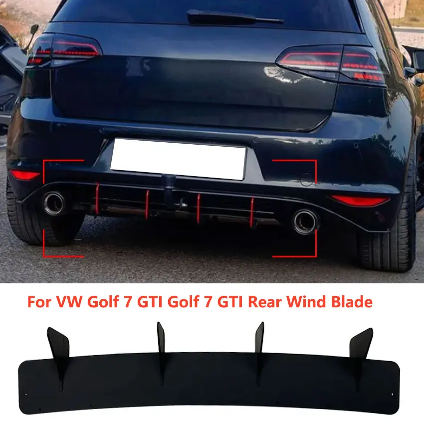 Per Vw Golf 7 Gti Golf 7 Gti Labbro Posteriore Paraurti Posteriore Spoiler Auto Posteriore Vento Lama Splitter Auto Decorazione Esterna Accessori