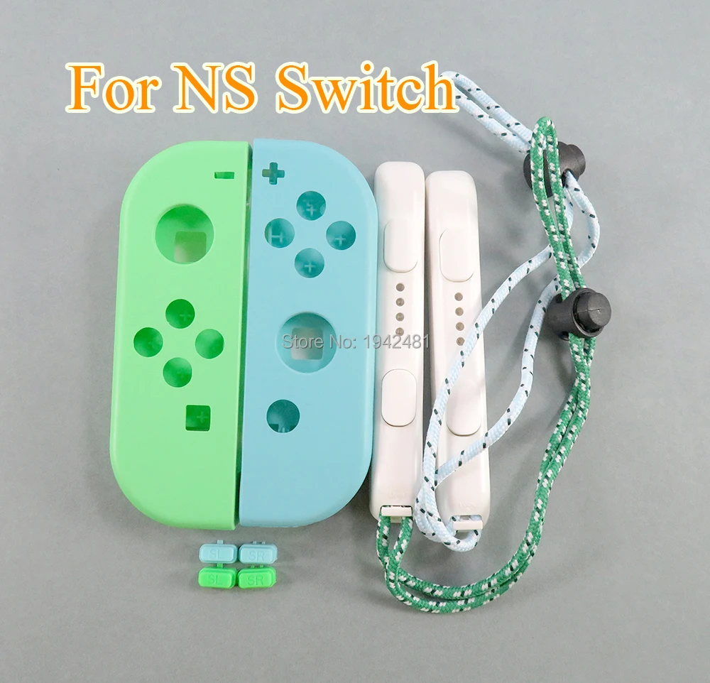 1Set Per Nintendo Switch Animal Crossing Special Edition Joy Con Cinturino Da Polso Sl Sr Pulsanti Alloggiamento Di Ricambio