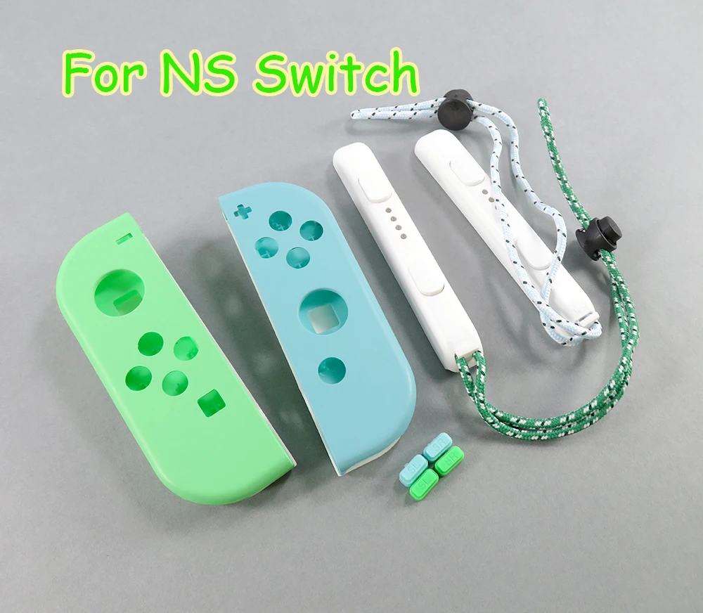20Set Per Nintendo Switch Animal Crossing Special Edition Joy Con Cinturino Da Polso Sl Sr Pulsanti Alloggiamento Di Ricambio