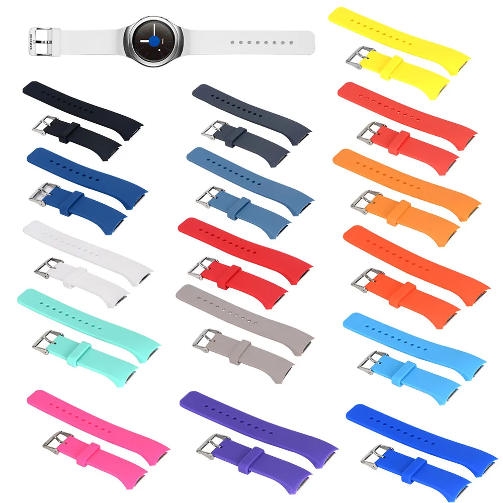 Cinturino Di Vigilanza Per Samsung Gear S2 R720 Di Ricambio New Soft Di Sport Di Sport Del Silicone Cinturino Cinghie Per Samsung S2 Astuto Della Vigi