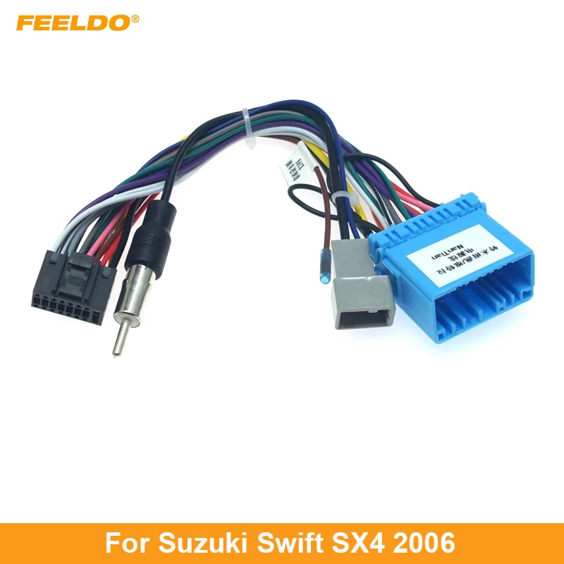 Feeldo 1Pc Car Audio 16Pin Adattatore Cablaggio Per Suzuki Swift Sx4 2006 + Stereo Installa Aftermarket Power Calbe