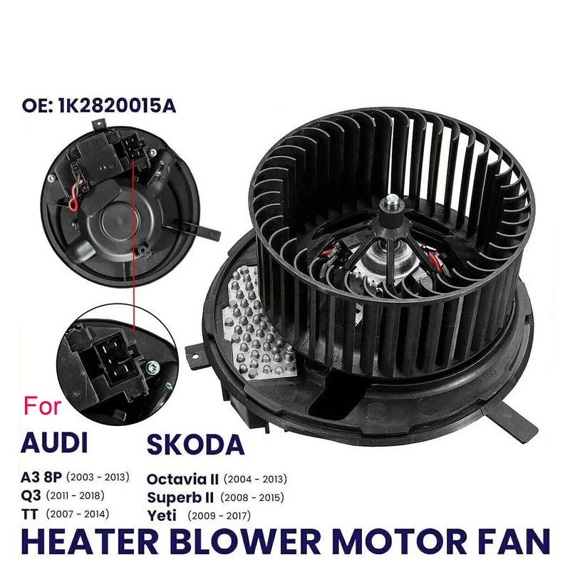 Ventola Del Motore Del Ventilatore Del Riscaldatore Per Audi A3 8P Q3 Tt Mk2 Skoda Octavia Superb Mk2 Yeti