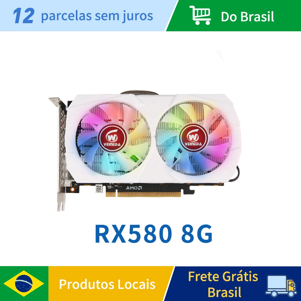 Schede Grafiche Veineda Rx580 8Gb 256Bit 2048Sp Gddr5 Schede Grafiche Per Schede Serie Rx 580 Rx580 Displayport Placa De Video