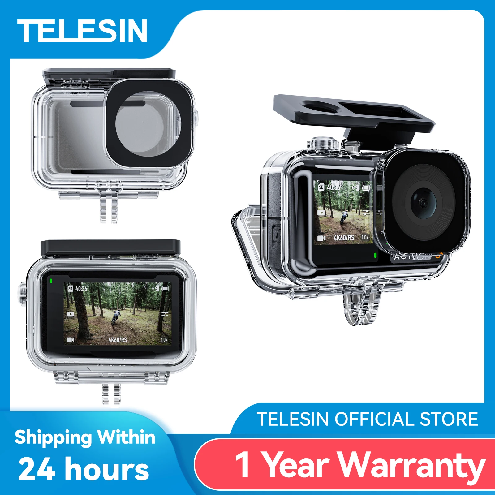 Custodia Impermeabile Telescopin 45M Per Dji Action 3 4 Custodia Subacquea Per Dji Osmo Action 3 4 Accessori Per Action Cam