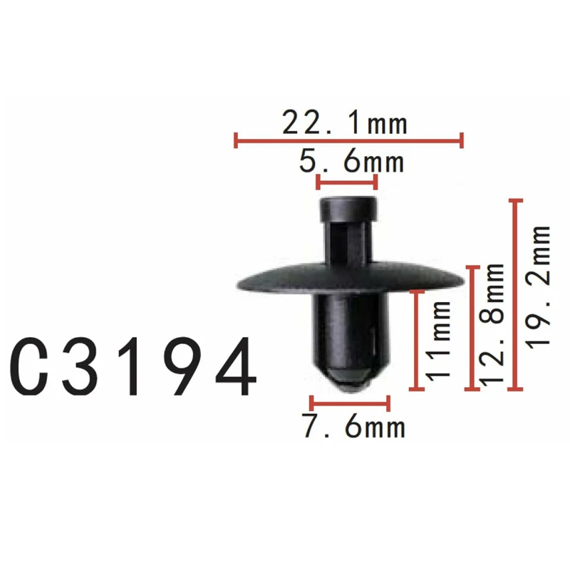 20 Pezzi Adatti Per Rivetto Esterno Vw Volkswagen 11-18 Jetta Wht004994