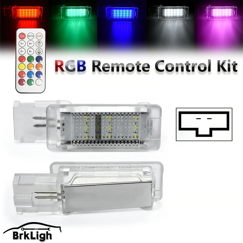 2X Footwell Lights Led Smd Bianco Rosso Blu Rgb Multicolore Per Vw Audi Skoda Seat Module Units Canbus
