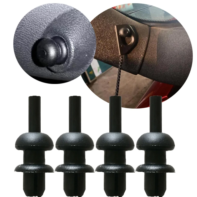 4Pc Posteriore Boot Trunk Parcel Shelf Cord Strap String Clips Montaggio Gancio Staffa 699218 Per Vw Seat Skoda Vauxhall