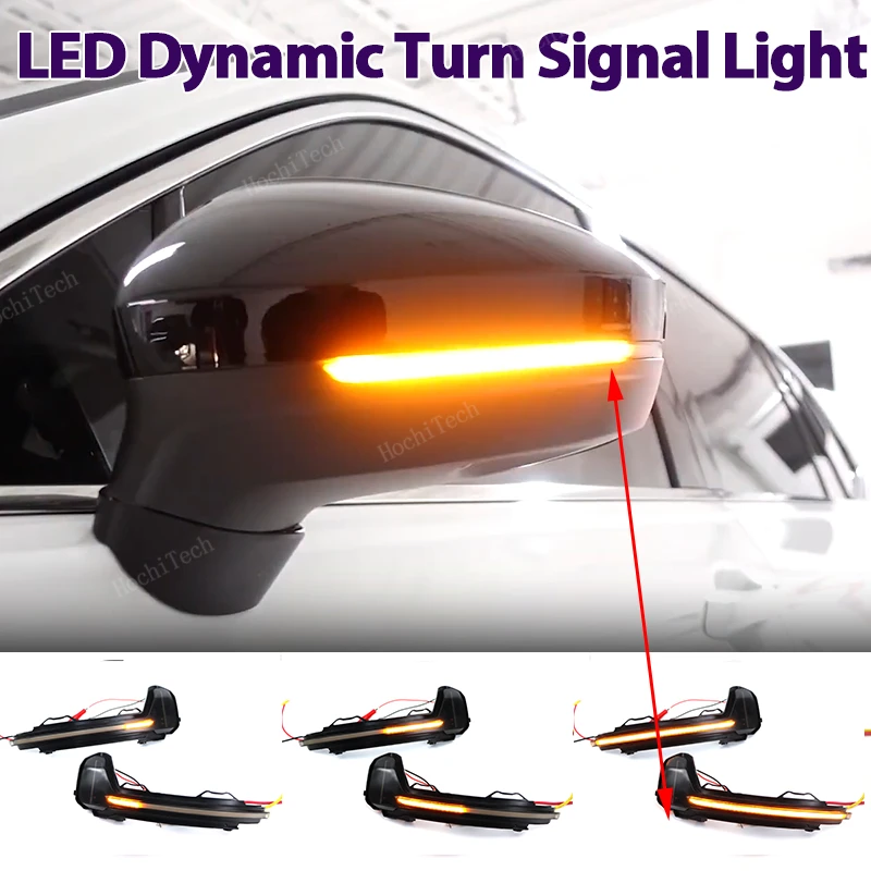 Indicatori Di Direzione A Led Dinamici Indicatore Dello Specchietto Retrovisore Lampeggiante Ripetitore Per Volkswagen Vw Tiguan Mk2 2017-22 Touareg M