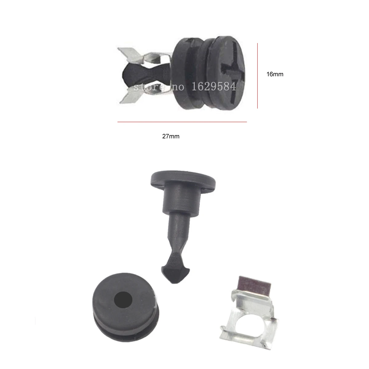 100Set Coperchio Motore Trim Clip Di Fissaggio Bullone Peg N90801101 Per Audi Vw Seat Skoda N90565301 Schraube Muslimah Verkleidung