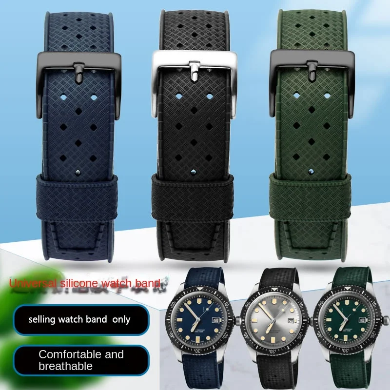 Cinturino Universale In Gomma Traspirante Adatto Per Seiko/Citizen/Mido/Oris Diving Series 65 Replica Braccialetto Sportivo 20Mm/22Mm