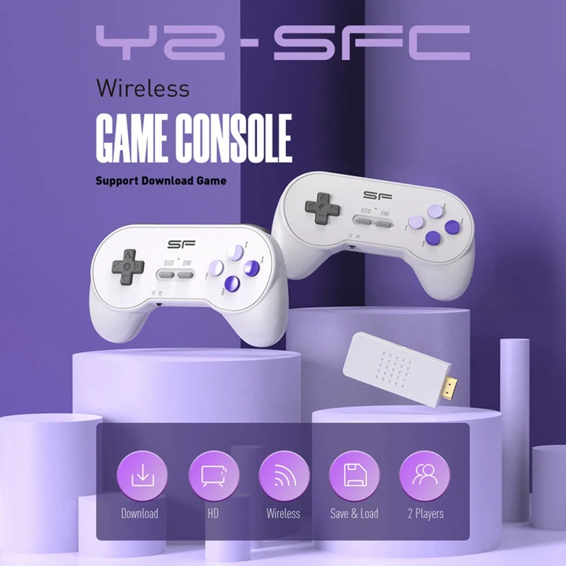 Y2 Dual Handheld Tv Video Console Portatile Retro Game Stick Per Sfc Retro Dandy Game Console