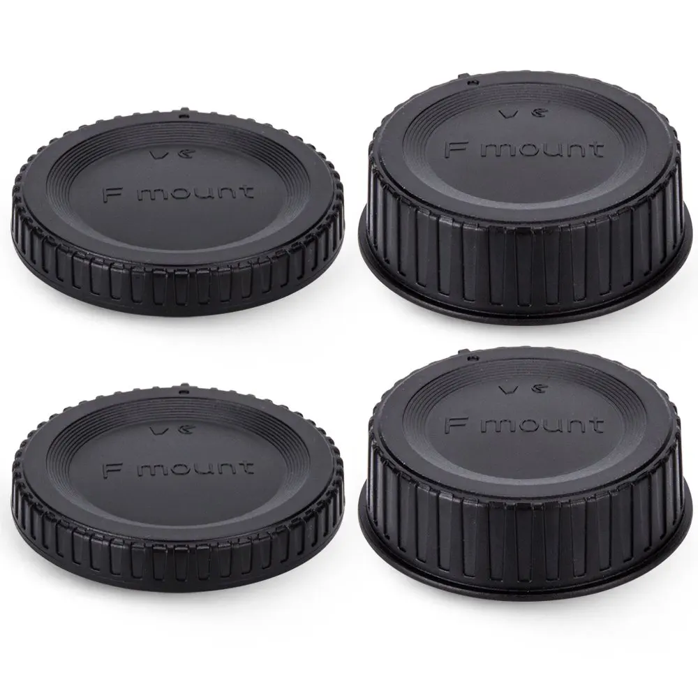 Xrhyy Tappo Corpo E Copriobiettivo Posteriore Kit Per Nikon D7000 D7100 D5100 D5200 D3200 D3100 D7200 D7500 D5300 D5500 D90 F Mount Dslr