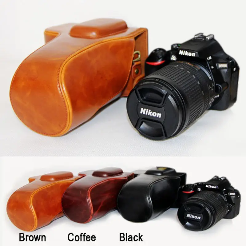 Multicolor Portable Cuoio Cassa Della Macchina Fotografica Per Nikon D5100 D5200 D5300 Digitale Accessori Della Fotocamera Borsa Fotografica Reflex
