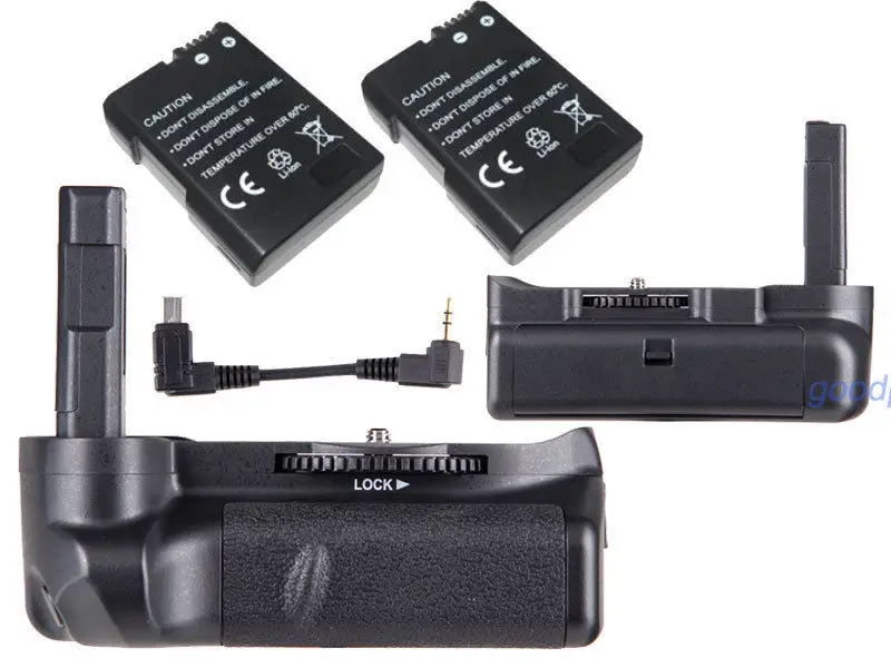 Jintu Power Battery Grip Otturatore Supporto Mano Per Nikon D5100 D5200 D5300 + 2Pcs Decodifica En-El14 Kit Batteria Dslr