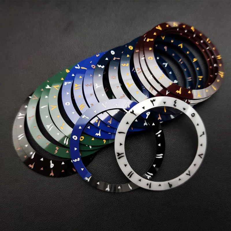 38Mm Ceramics Watch Bezel Nh35 Case Ring Fits Seiko Skx007 Skx009 Nh35 Nh36 Custodia Subacquea Bezel Ring Men Watch Repair Parts