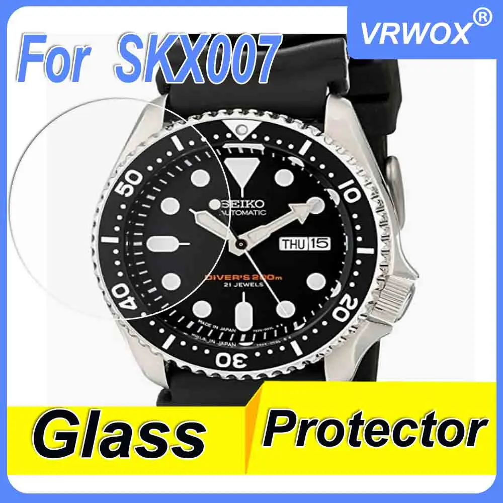 3Pcs Di Vetro Per Seiko Skx007 Skx009 Skx173 Skx175 Skxa35 Srp775 Srp773 Srp621 Srp599 Temperato Protezione Dello Schermo