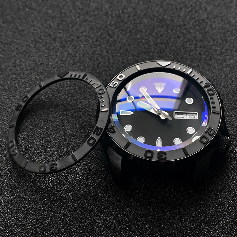 Lunetta Piatta In Ceramica Inserto 38*31.5Mm Parola Convessa Per Seiko Skx007 Skx009 Skx011 Mod Parti Di Orologi