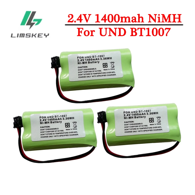 2.4V 1400Mah Telefono Cordless Sostituzione Bt1007 Batteria Per Panasonic Hhr-P506, Hhr-P506A, Kx-Tga400, Mhp506A, Hsco506