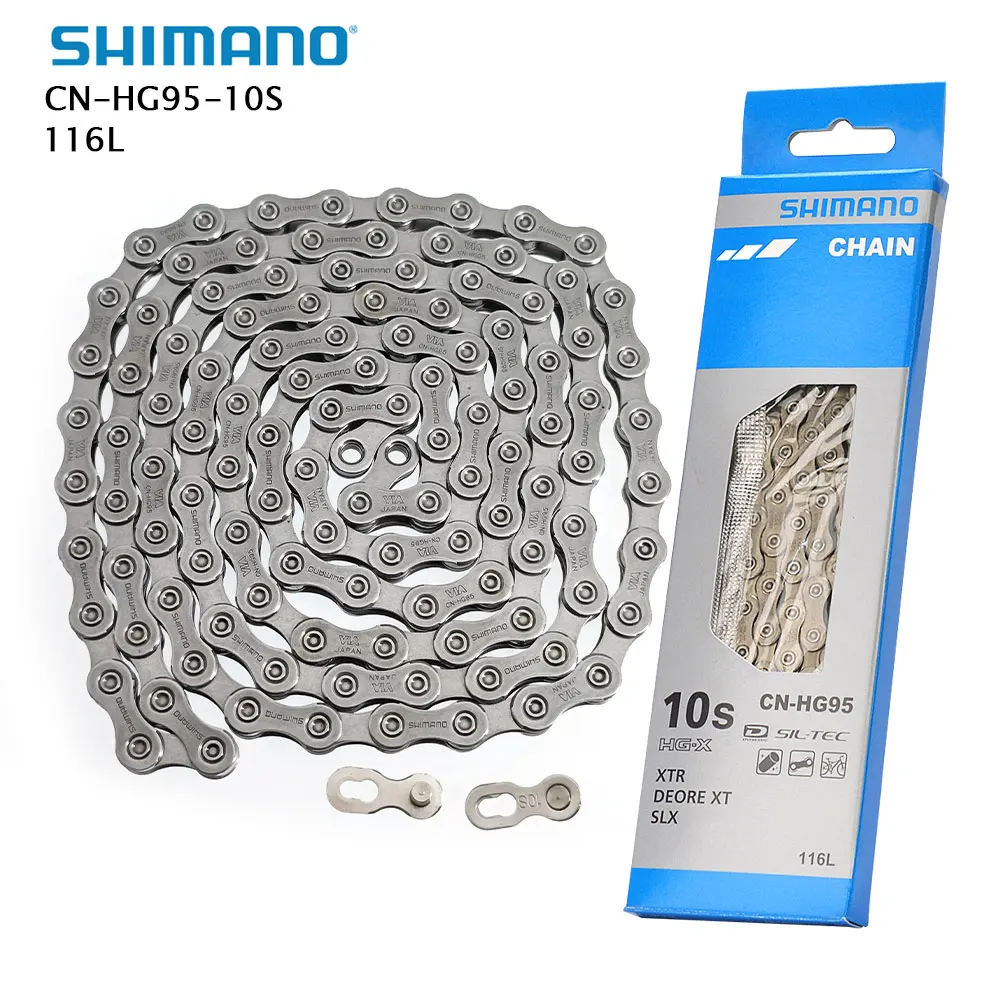 Shimano Deore Xt Cn- Hg95 Catena Mtb 10 Velocità 116 Link Catena Per Bici Da Strada Di Montagna Adatta A Xtr Xt Slx Deore Hg95 Parti Di Ciclismo Per B