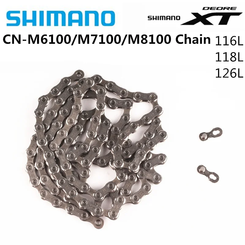 Shimano Deore Xtr Cn M9100 Xt M8100 Slx M7100 Deore M6100 Catena 12S Mtb Catena Per Bicicletta 116L 124L 126L Bicicletta Shimano Originale