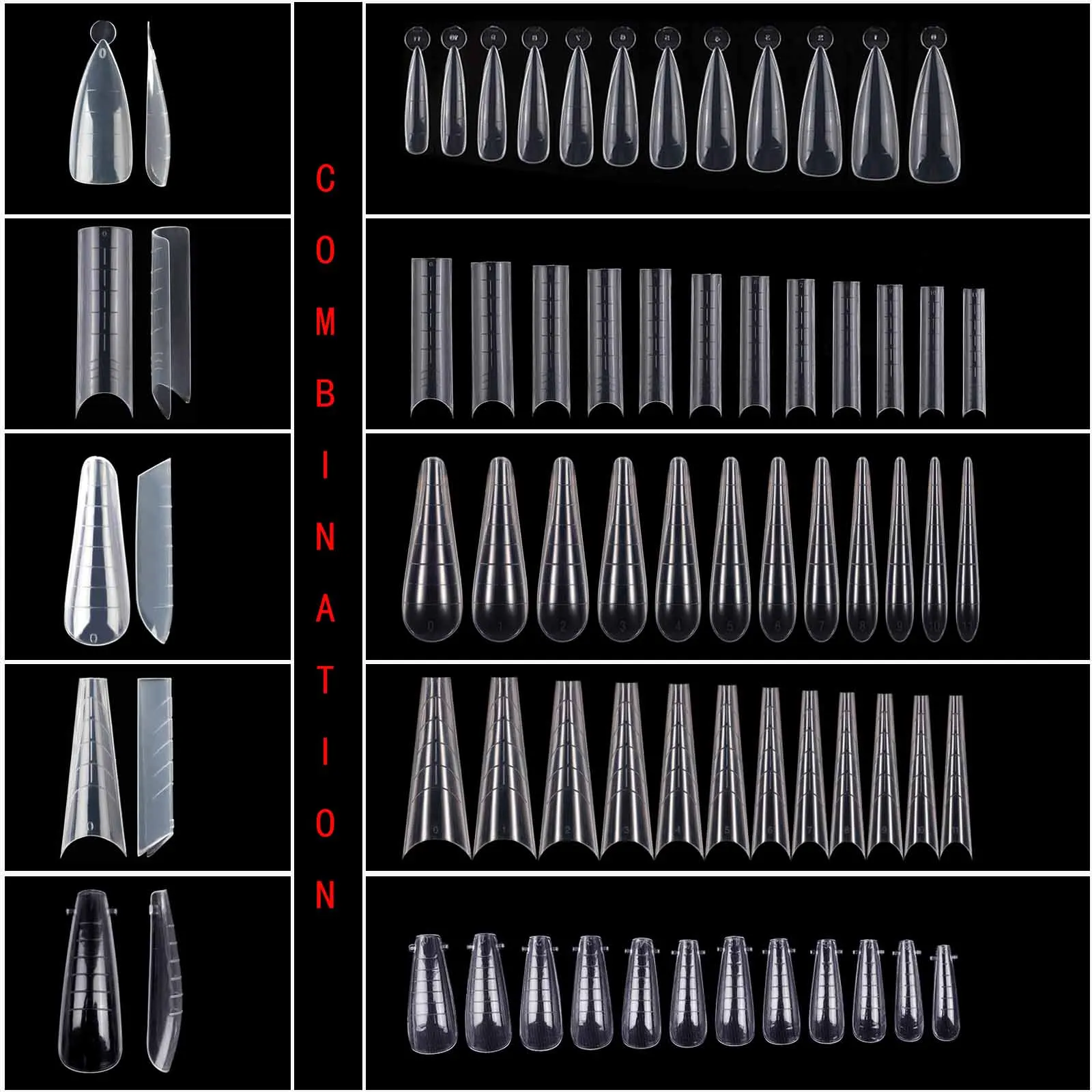 Tomaie Dual Nail Form Quick Builder Poly Uv Estendi Gel Art Nails Acrilico Diy French False Nails Extension Top Stampi Per Manicure