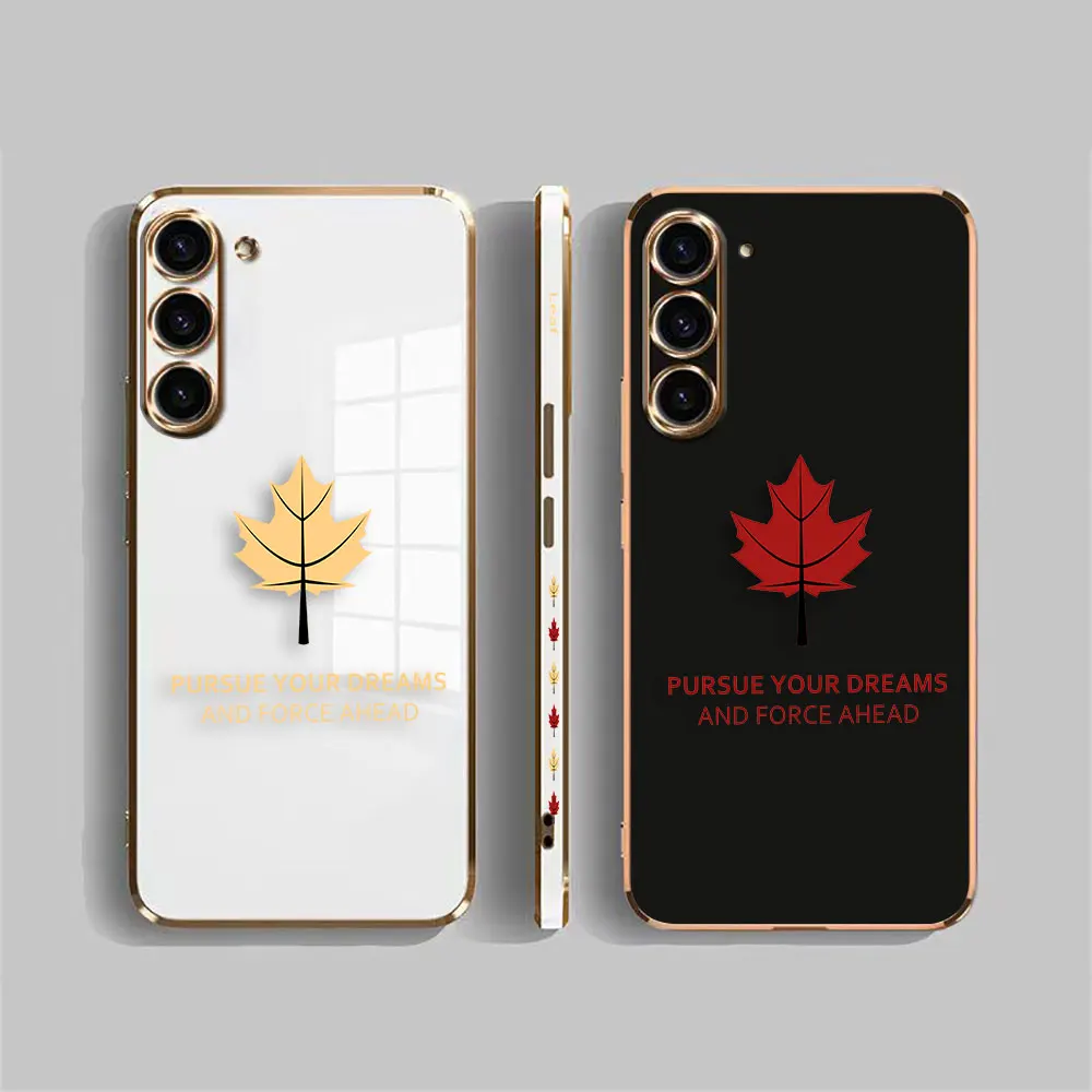 Cover Smooth E-Tpu Custodia Per Telefono Per Samsung S24 S23 S22 S21 S20 Fe S10 S9 Plus Custodia Ultra 5G Shell Funda Chic Giallo Rosso Acero