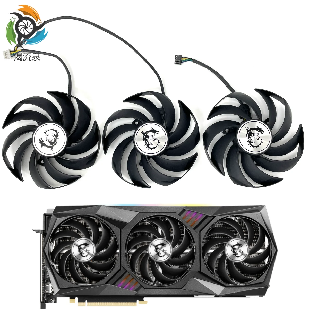 Muslimex Rx 6800Xt Gaming X Trio Fan Per Msi Rtx 3060 3060 Ti Rtx 3070 3080 3090 Ti Gaming X Trio Ventola Di Raffreddamento Della Scheda Grafica