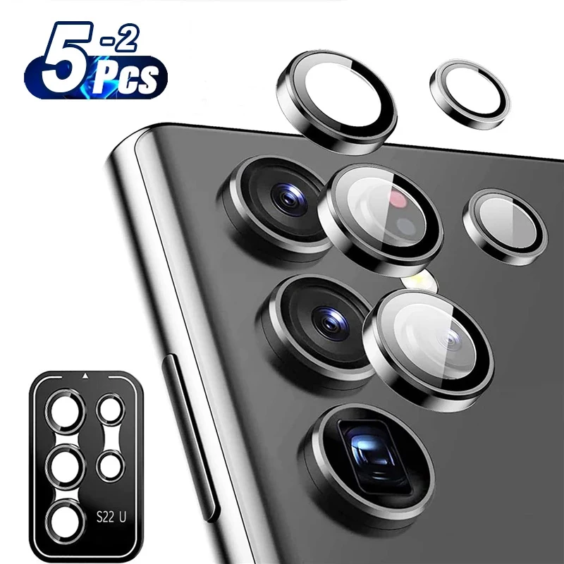 Vetro Della Fotocamera 5D Per Samsung Galaxy S22 Ultra Camera Protector Lega Di Alluminio Fotocamera In Metallo S22 S22 Plus Ultra Accessori Vetro