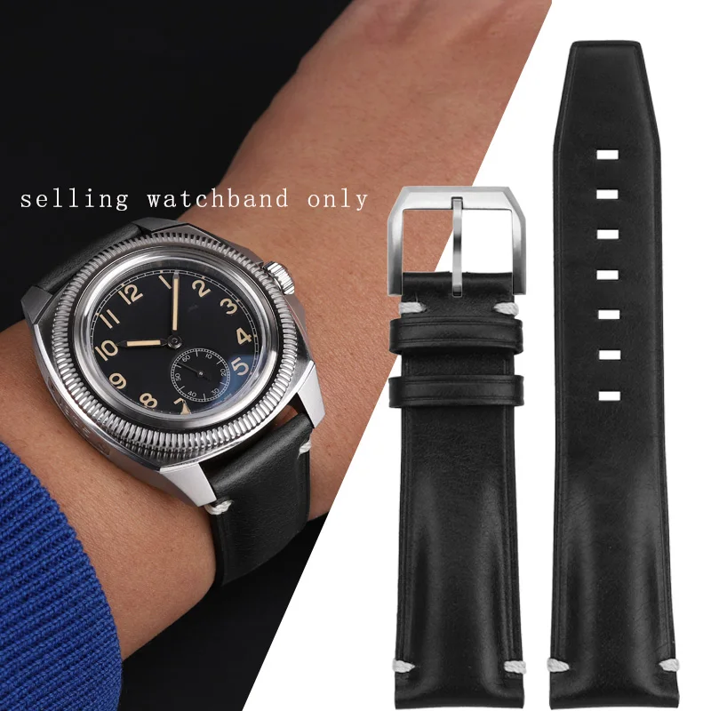Cinturino Per Orologio In Pelle Vintage Per Longines Classic Replica Series L2.838 Bracciale Da Uomo Ceco Air Force 1935 Pilot Da 22Mm