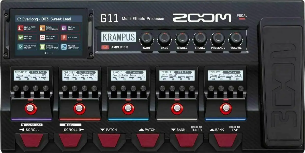 Zoom G11 Processore Di Pedali Multieffetto Per Chitarra, Dispositivo Di Effetti Integrati Per Chitarra Elettrica, Drum Machine, Registrazione In Loop