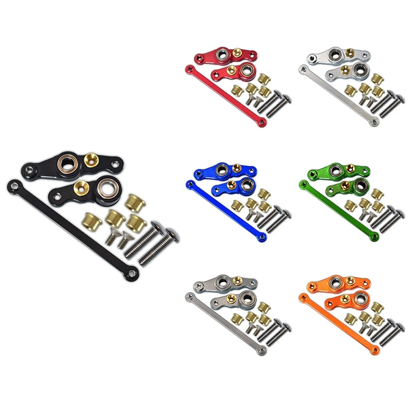 Componenti Dello Sterzo In Metallo Gruppo Sterzo Per Tamiya Df01 Ta01 Ta02 M1025 Hummer Rc Aggiornamenti Per Auto Accessori Per Parti