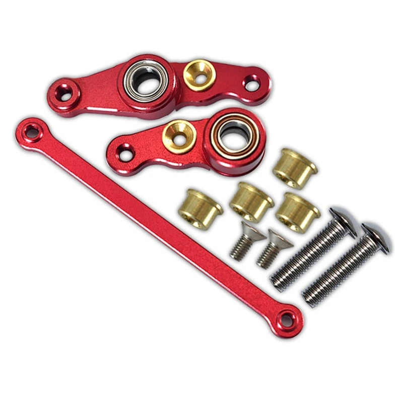Componenti Dello Sterzo In Metallo Gruppo Sterzo Per Tamiya Df01 Ta01 Ta02 M1025 Hummer Rc Aggiornamenti Per Auto Accessori Per Parti