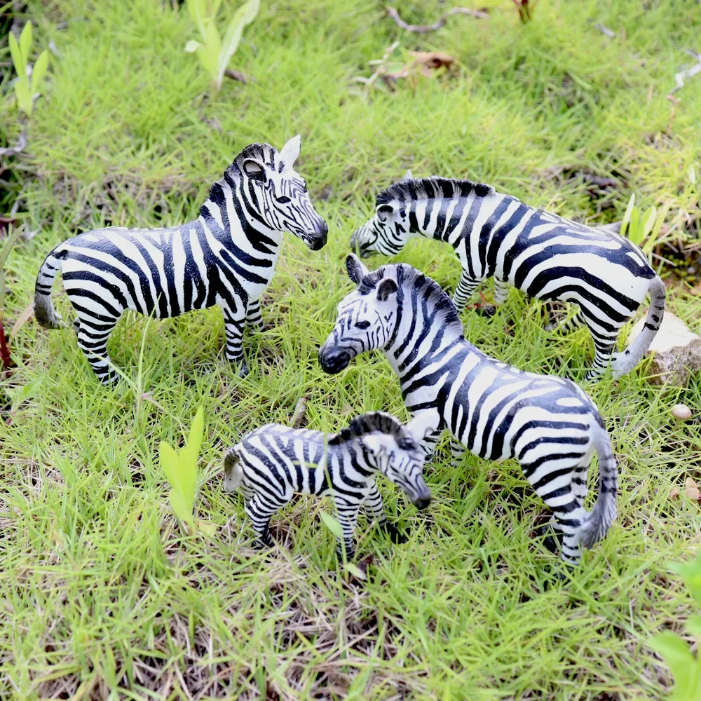 Mini Wild Zoo Farm Animal Zebra Model Action Figures Giocattolo Simulazione Animal Toy Figures For Children Kids Gift Giocattolo Cognitivo